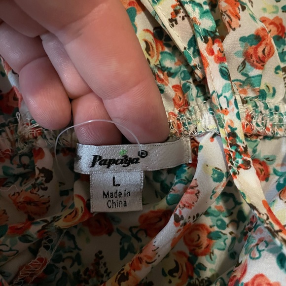 🔴 Papaya Floral Romper NWOT - Picture 8 of 10